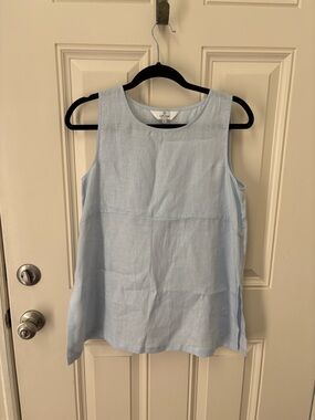 LaRoque Split Hem Linen Tank Top Size Small